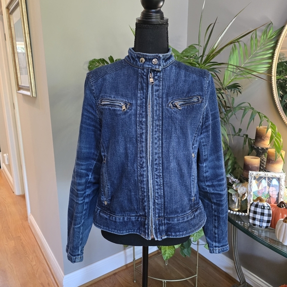 LRL Lauren Jeans Co Ralph Lauren Denim Military Like Zip Up Jacket L - Picture 3 of 8
